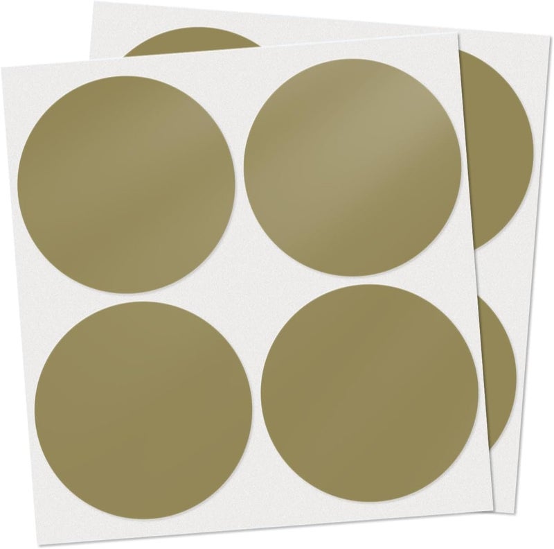 YIKIADA 40 PCS Dot Stickers 4" Round Labels Large Circle Color Coding Moving Decals Price Tags for Office Classroom Home Yard Sale Line up Gold - Image 1